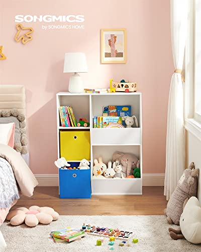 Songmics Toy Storage Organizer, With Compartments, Shelves And Fabric Bins, For Kids Room, Playroom, White #TOP1
