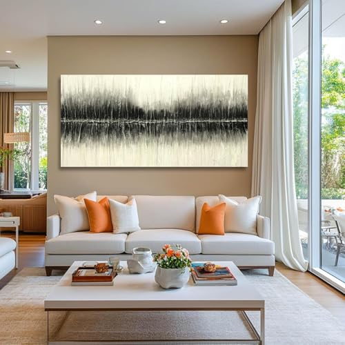 Tableau lac et forêt lianyibo toile 60x120cm déco salon