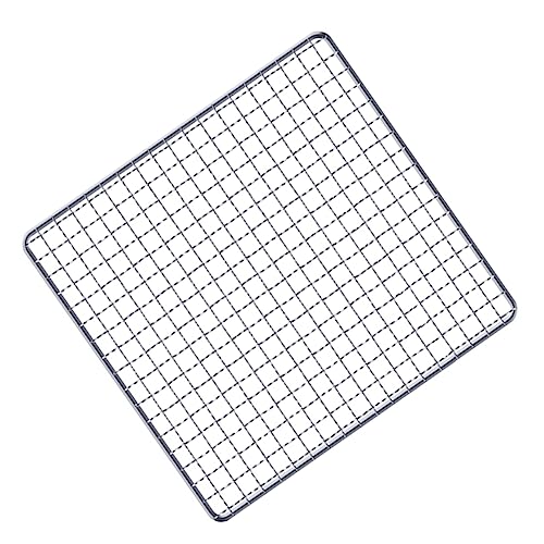 Hemoton 1Pc Food Grade Stainless Steel BBQ Grill Mesh Practical Non Stick Grill Mat for Outdoor Barbecue Lightweight and Portable BBQ Accessory for Camping and Picnics