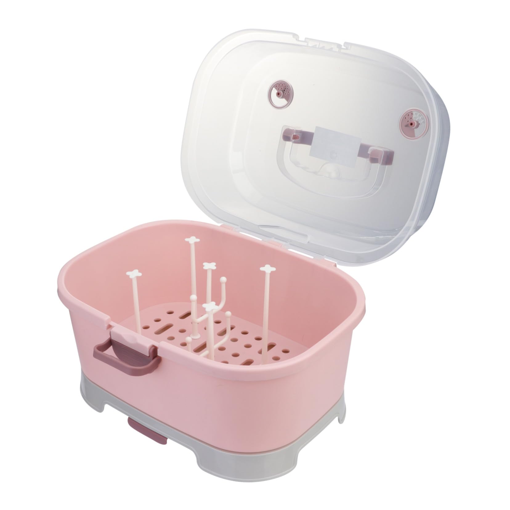 ORFOFE Aufbewahrungsbox für Babyflaschen aus Pp mit Ausreichend Stauraum und Tragbar für Zuhause und Unterwegs zur Hygienischen Aufbewahrung von Milchpulverdosen und Schnullern
