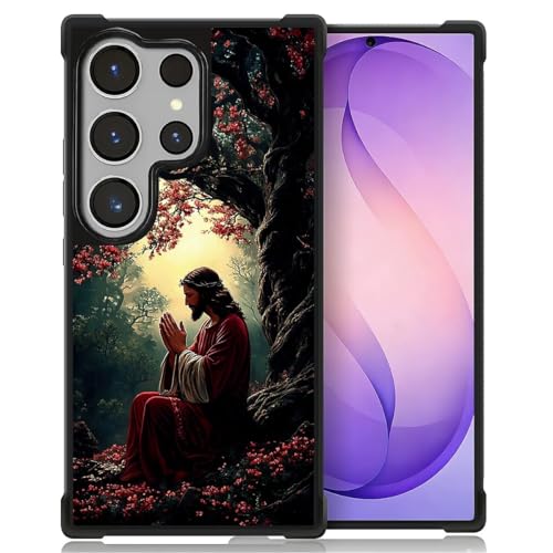 Coque Samsung S26 Ultra antichoc TPU rigide antidérapante motif Jésus Dieu