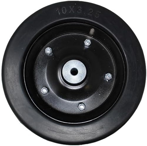 RAParts - Rueda de repuesto para cortacésped de acabado de 10 x 3.25 pulgadas, orificio de eje de 12 pulgada para muchas marcasmodelos