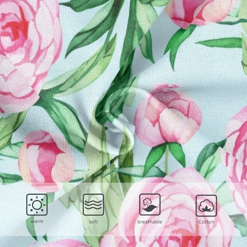 Girls Underwear Toddler 2t Cotton Panties for Girl Animal Briefs Underpants Watercolor Pink Peony Flower3