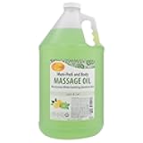 SPA REDI - Massage Oil, Lemon and Lime, 128 Oz - Professional Pedicure, Manicure, Full Body Massage Therapy, with Almond Oil, Cotton Seed Oil, Sunflower Oil, Avocado Oil, Essential Oils, Vitamin E