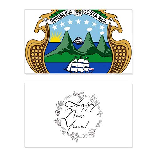 Tarjeta de Costa Rica con emblema nacional: el regalo ideal de Año Nuevo