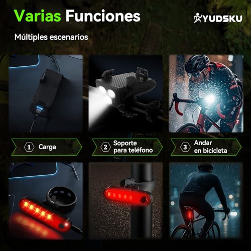 Luz para bicicleta recargable 24 Imagen adicional