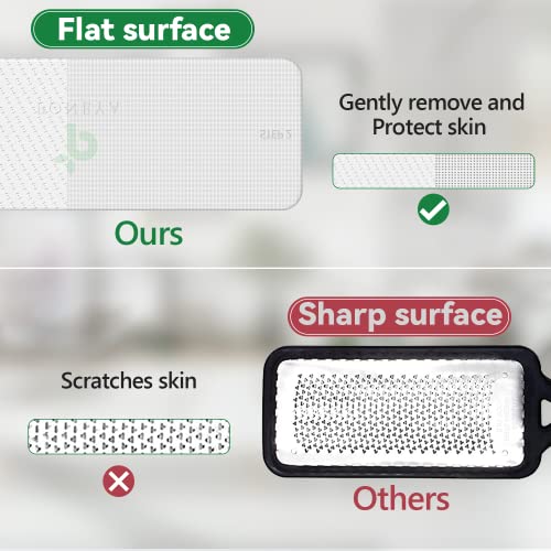 Foot File-Nano Glass Foot File Callus Remover For Feet, Best Foot Care Pedicure Tools Foot Scrubber To Remove Dead Or Hard Cracked Dry Skin, Foot Scraper For Soft Feet, For Men Women Travel (White) #TOP1