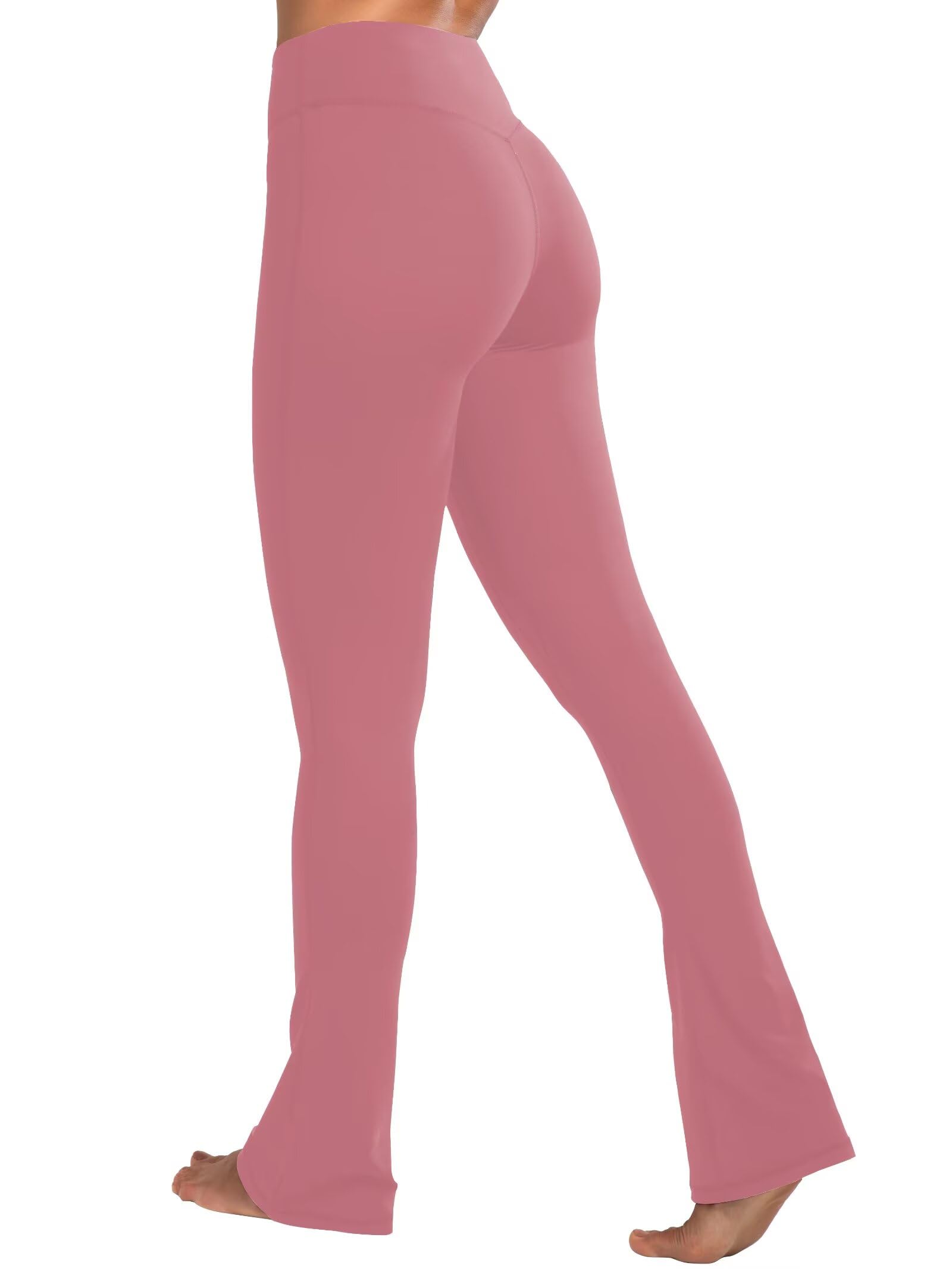 High Waist Mini Flared Leggings for Women, Tummy Control Casual Flare Yoga Pants for Yoga Workout Gym