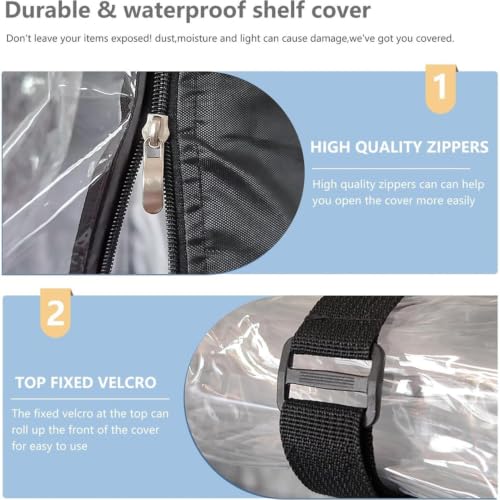 Cubierta de estantería con frontal transparente para ver y proteger tus estantes 5
