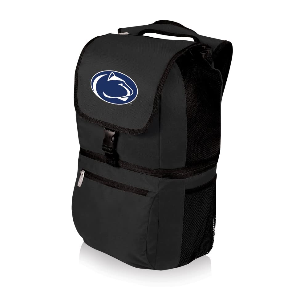 PICNIC TIME NCAA Penn State Nittany Lions Zuma Backpack Cooler - Soft Cooler Backpack - Lunch Cooler, (Black)