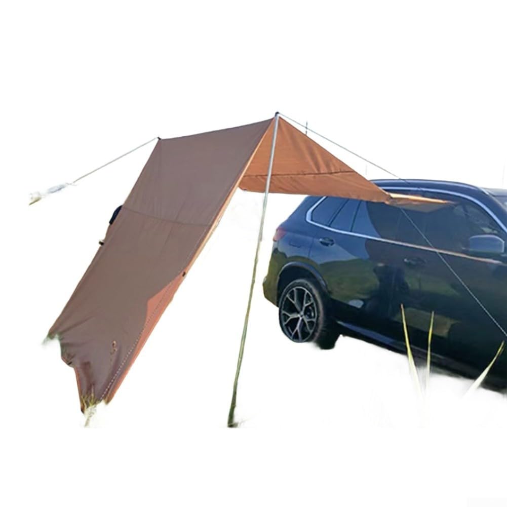Tenda laterale per auto, impermeabile, per SUV, per campeggio, 300 x 150 cm, antivento, color cachi (cachi 300 x 200 cm)