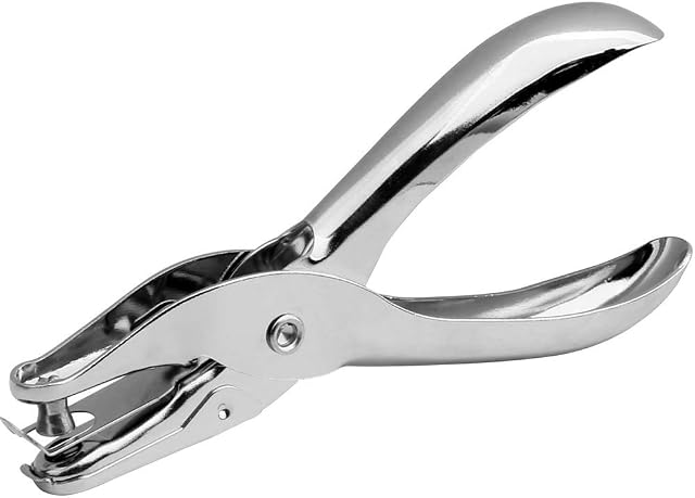 kuou 6mm Single Hole Punch, Heavy Duty Puncher Paper and Card Gift Tag Puncher-10 Sheet Capacity
