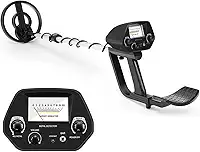Detectores de metais leves para crianças e adultos - detector de metais à prova d'água para iniciantes com bobina de 20 cm - detectores de metal de nível básico com haste ajustável para