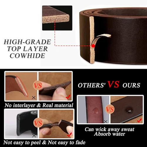 Mens Business Dress Belts, Automatic Buckle Ratchet Belts for Men, 3.5Cm Embossing Leather Belt Western Cowboy Belts3