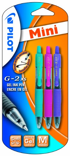 Pilot G2 Pixie, Bolígrafo Roller de Gel, Colores Aleatorios, 3 unidades
