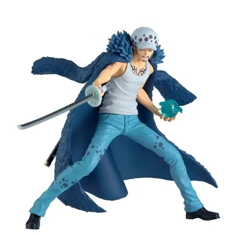 Anime Trafalgar Law One Piece Figurine  Heart Pirate Captain & Surgeon of Death Collectible PVC Statue Gift for One Piece Anime & Manga Fans (Trafalgar Law Egghead 15cm)