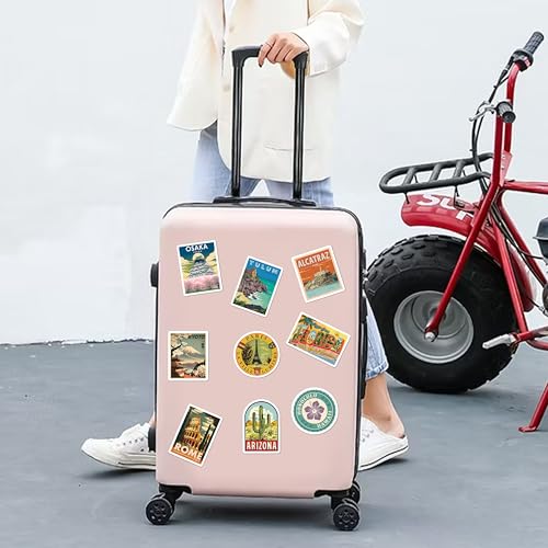 beatri world travel stickers 50pcs waterproof vinyl travel map stickers for suitcase bicycle laptop water bottle notebooks journaling scrapbooking world travel stickers