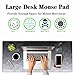 Y YIHANGBEST White Grey Black Geometric Gaming Mouse Pad Large Full Desk Keyboard Mousepad for Computer,Home,Office 35.4