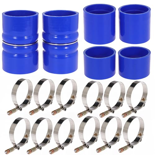 Best Intercooler Boots for 7.3 Powerstroke: Top Picks 13 7.3 Hose Boot Kit for Ford F250 F350 7.3L Diesel 1999 2000 2001 2002 2003 with T Bolt Clamp Blue