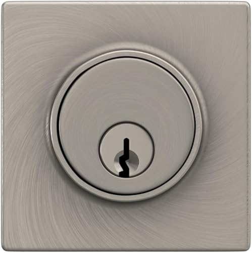 Miniatura 6 de Cerrojo de seguridad con borde cuadrado, llave de 2 lados, acabado de níquel satinado