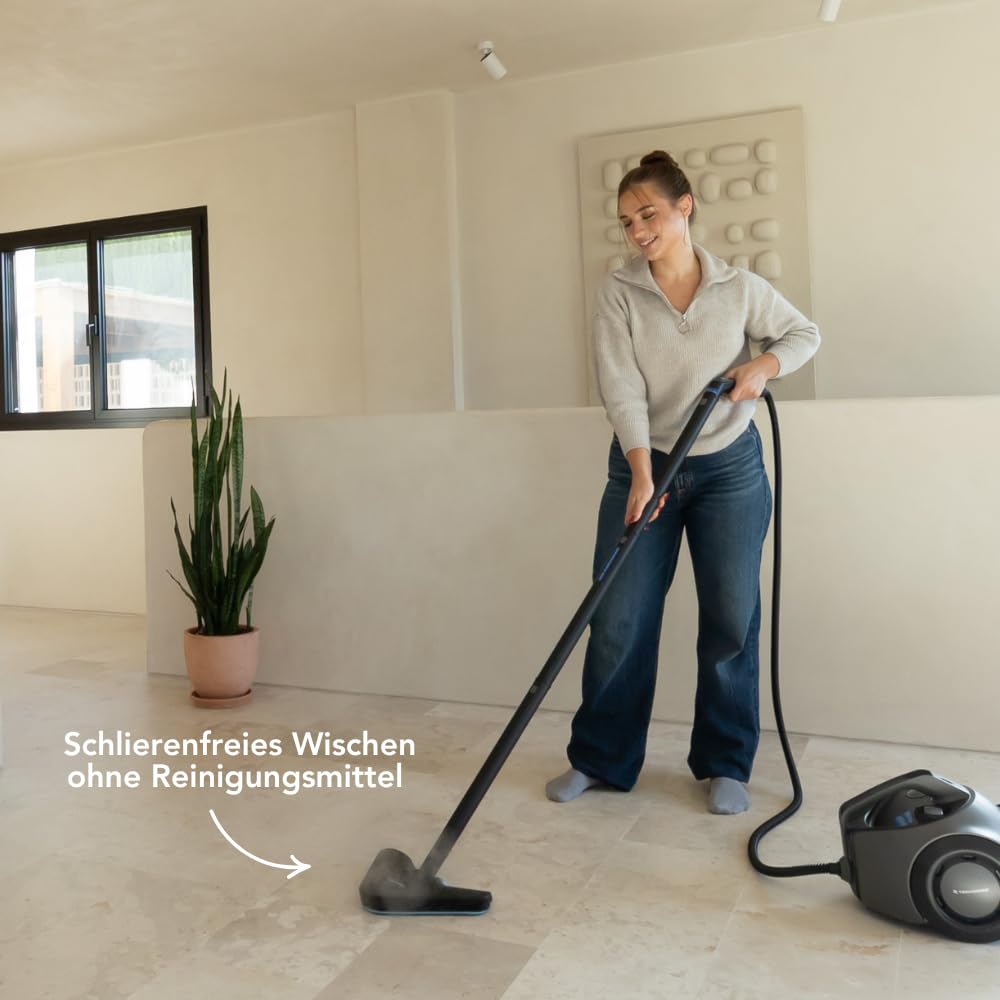TS2 Dampfreiniger 1800W - 4 Bar Dampfdruck - 1,6L Tank - 26 Zubehörteile für 100+ Oberflächen – 50 Min Dampfleistung