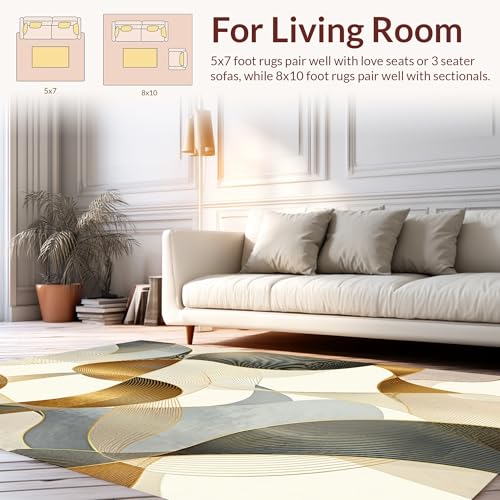 Tapete decorativo plano beige 8x10 ODIKA miniatura 2
