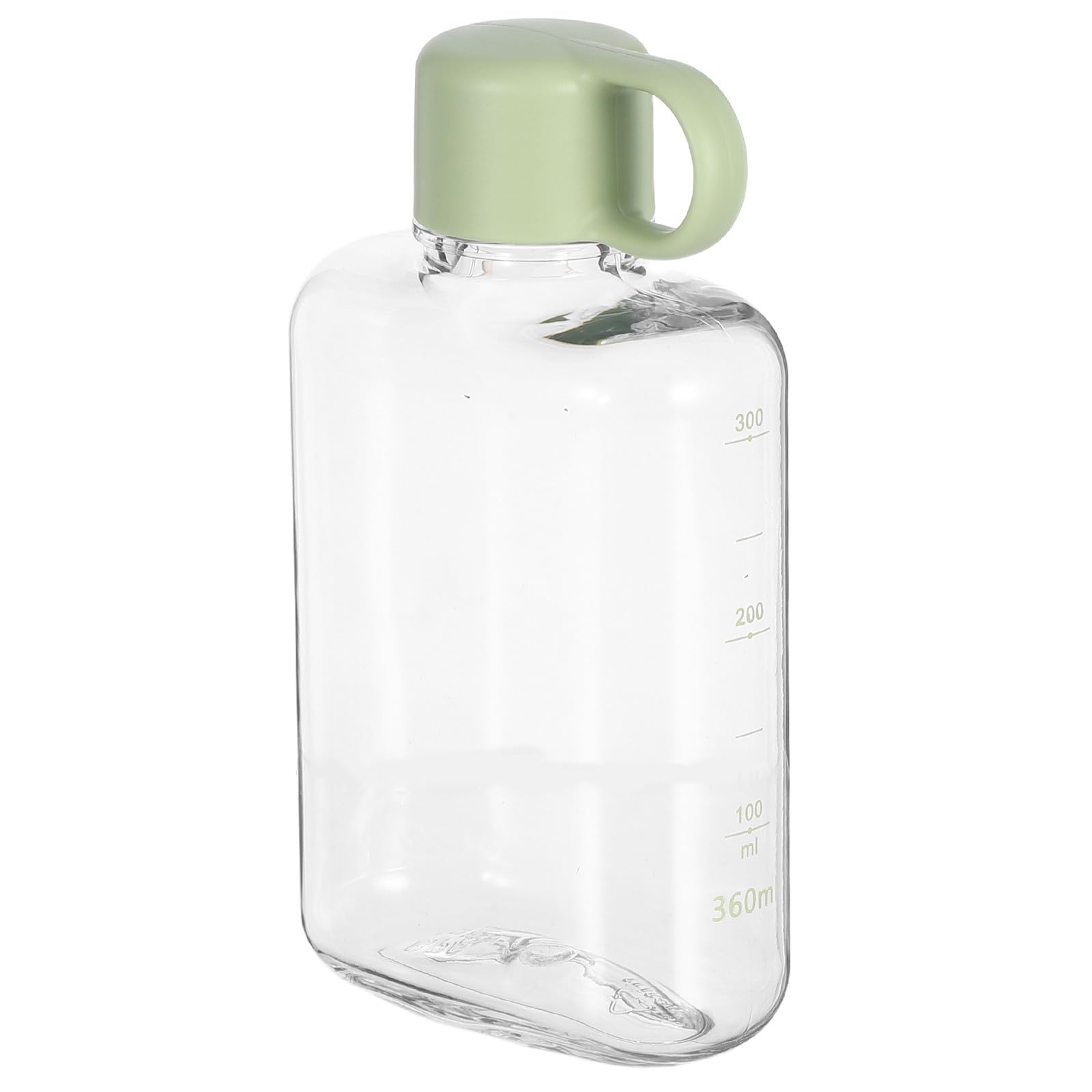 Botella de agua plana POPETPOP de 360 ml portátil y ligera para estudiantes y viajes