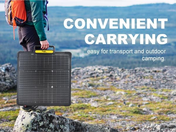 Miniatura 8 de Togo POWER Paneles solares portátiles de 100 W, kit de panel solar IP65 plegable impermeable para JackeryBLUETTITOGO PowerECOFLOW, cargador de