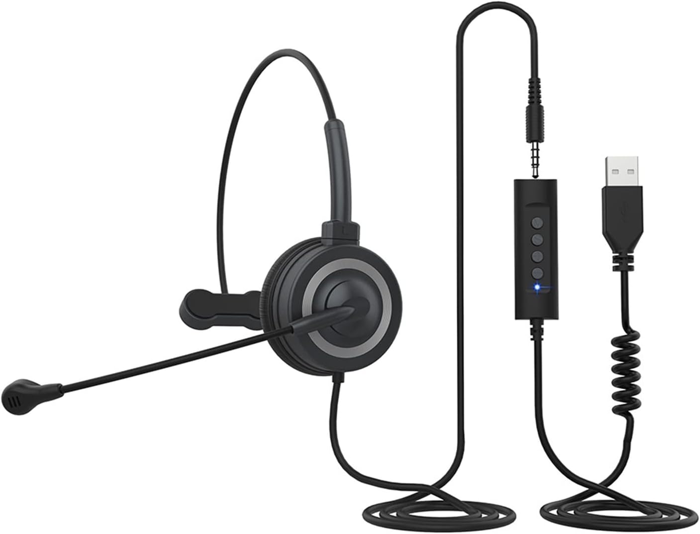 ZEKICE Headset with Microphone Mic Volume Control Mute