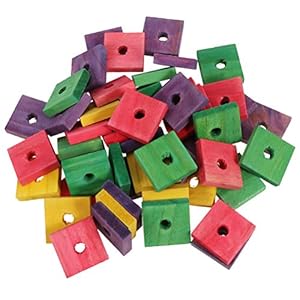 100 stuks papegaai houten clip speelgoed vogel spelen speelgoed papegaaienbeet speelgoed (gemengde kleur)