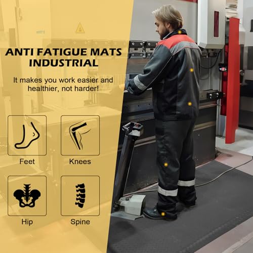 Image of Anti Fatigue Mat 2x5 Ft 15 /16 inch Thick Soft Sponge Ergonomic Durable