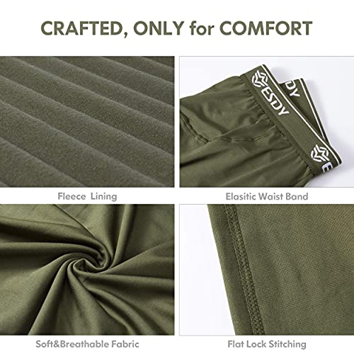 Image of romision Thermal Underwear for Men Stretch Fit, Fleece Base Layer Top & Bottom Set, Insulated Long Johns for Cold Weather Hunting