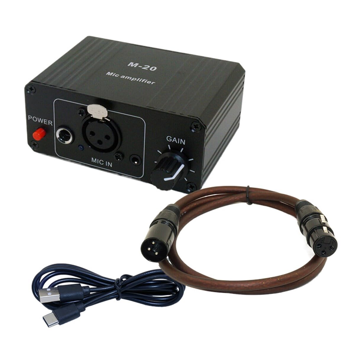 Préampli Micro, Amplificateur Micro À Gain Élevé 48 V Avec Alimentation Fantôme Et Sortie XLR