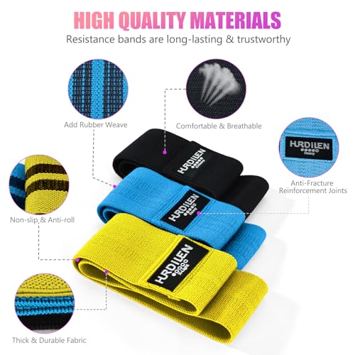 Image of Resistance Bands for Working Out, Exercise Workout Bands for Women & Men, 3 Levels Elastic Stretch Bands for Exercise with Carry Bag for Physical Therapy, Home Fitness, Strength Training, Yoga