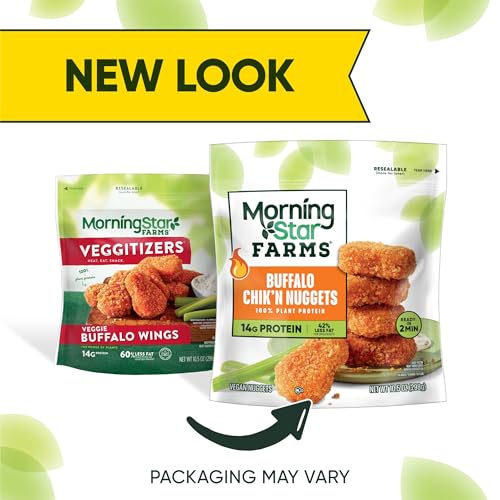 Morningstar Farms H-2265 Veggitizers Meatless Chicken Wings, Plant Based Protein Vegan Meat, Frozen Meal thumb #1