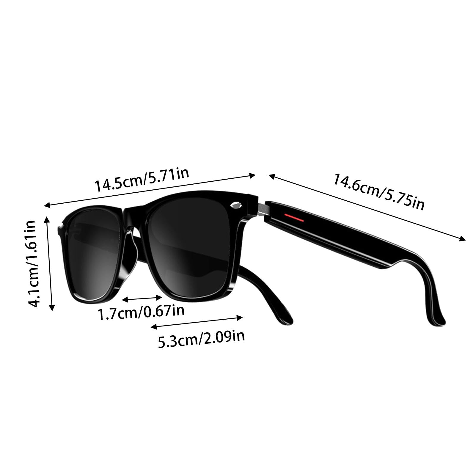 Smart Glasses, Wireless Audio Glasses, Indoor Entertainment Glasses, Glasses with Speakers, Wireless Audio Glasses Smart Glasses Speakers with Long Battery Life for Outdoor Activities