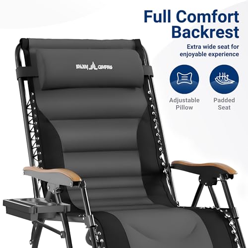 Image of UDPATIO Oversized Zero Gravity Chair Outdoor Folding Padding Recliner