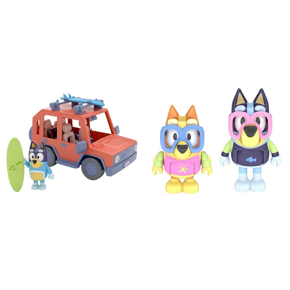 Buy Bluey Heeler Family 4WD Vehicle Playset Official Collectable Car Including 2.5 Inch & Pool