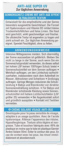 Garnier Anti-aging zonnecrème met SPF 50, zonnecrème met hyaluronzuur en vitamine B tegen rimpels en droogheid, ambre solaire, 1 x 50 ml - Afbeelding 5