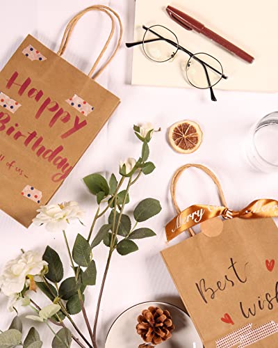 Papiertüten Bescost, 40 Stück Geschenktüten aus Kraftpapier mit Henkel