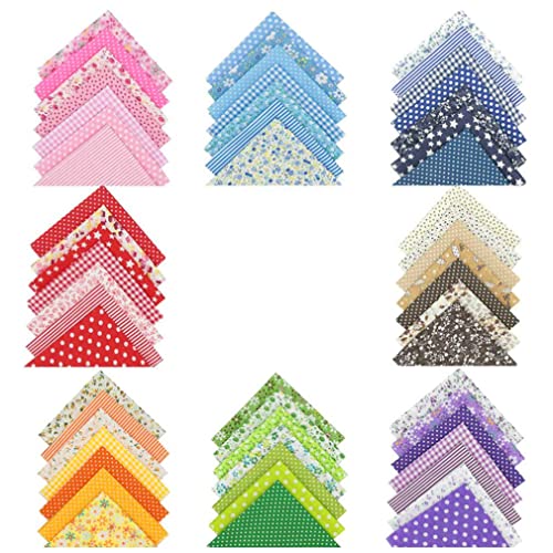 Couture patchwork et quilting : lot de 56 draps de tissus en coton coloré pour vos après-midis DIY