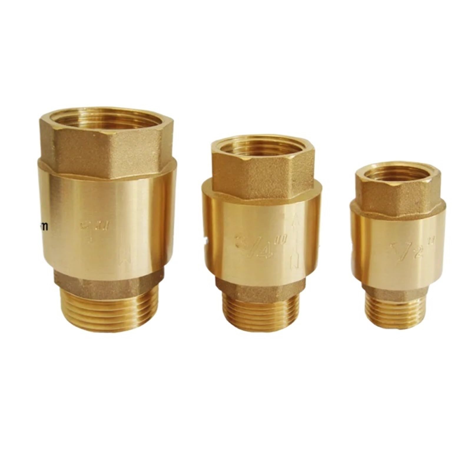 Uyzndkvsi Dn20 1Pcs Brass 1/2" 3/4" 1" Vertical Check Valve Non-Return Valve(Dn20)