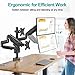 MOUNT PRO Triple Monitor Mount, 3 Monitor Desk Arm fits Three Max 27