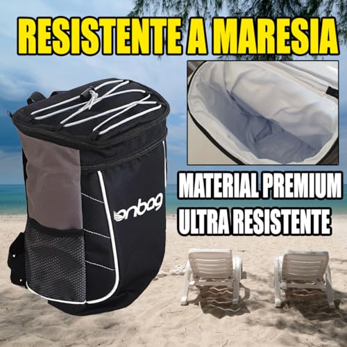 Mochila Térmica ONBAG para Cerveja Cooler Bag Marmita - Pode por Gelo Não Vaza PVC Premium (Preto)