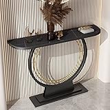 Base géométrique de luxe : la silhouette lumineuse avec un cadre noir éblouissant est une œuvre d'art avec une forme en O et une ambiance minimaliste. Assemblage et soudure monobloc, résistant à l'usure et à la rouille, le support est stable et ne tremble pas. Le bas de la console est conçu avec des butées en caoutchouc pour éviter de glisser et de rayer le sol.
