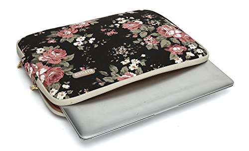 Étui pour ordinateur portable 14 pouces résistant à l'eau motif fleurs - 4