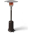 SMUG 48,000 BTU Propane Heater Outdoor Patio Heaters with Wheels, Patio Heater Deck Porch for Outdoor Use Camping Backyard Commercial,Double-Layer Stainless Steel Burner, 87" H