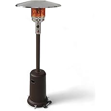 SMUG 48,000 BTU Propane Heater Outdoor Patio Heaters with Wheels, Patio Heater Deck Porch for Outdoor Use Camping Backyard Commercial,Double-Layer Stainless Steel Burner, 87" H