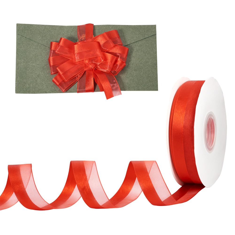 Boîte cadeau élégante ornée de rubans en nylon de 2,5 cm