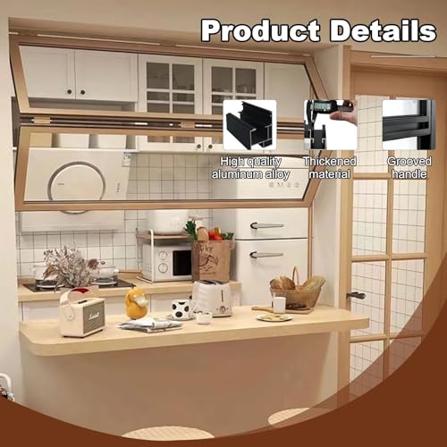 Ventana de marco de aluminio deslizante vertical doble para aperitivos 4